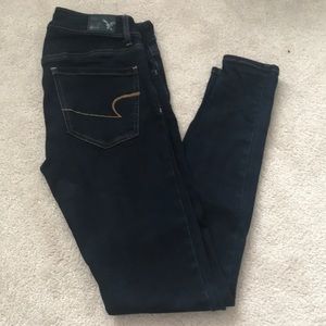 Size 8 American eagle dark blue jeans